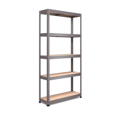 RB BOSS 5 Shelf MDF Galvanised Steel Shelving Unit (H)1800mm (W)900mm (D)300mm