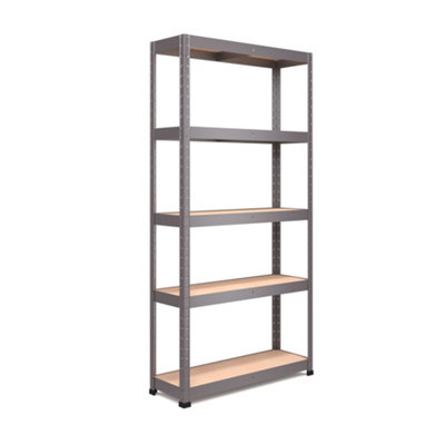 RB BOSS Garage Shelving Unit 5 Shelf MDF Galvanised Steel (H)1800mm (W)900mm (D)400mm