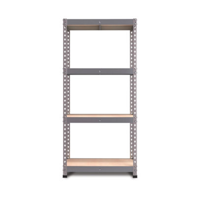 RB BOSS Garage Shelving Unit FastLok 4 Shelf MDF Galvanised Steel (H)1450mm (W)750mm (D)300mm