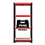 RB BOSS Garage Shelving Unit FastLok 4 Shelf MDF Red & Black Powder Coated Steel (H)1600mm (W)750mm (D)350mm, Pack of 2