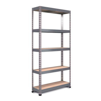 RB BOSS Garage Shelving Unit FastLok 5 Shelf MDF Galvanised Steel (H) 1800mm (W)900mm (D) 400mm