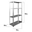 RB BOSS Garage Shelving Units 4 Shelf Bolted Galvanised Steel (H)1450mm (W)750mm (D)300mm, Pack of 2