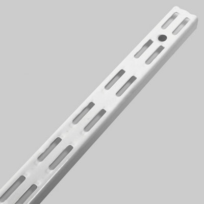 RBUK Twin Slot Uprights 450mm White Bracket, Pack of 2