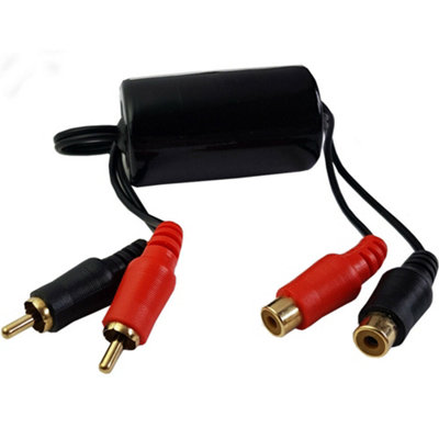 RCA PHONO Ground Loop Isolator Hum Noise Eliminator Car Radio Amplifier