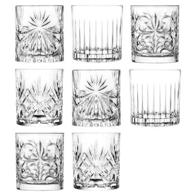 RCR Crystal 8 Piece Mixology Whisky Glasses Set - 340ml