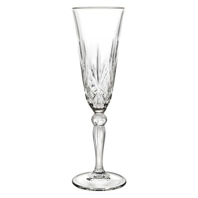 RCR Crystal Melodia Glass Champagne Flutes - 160ml - Pack of 12