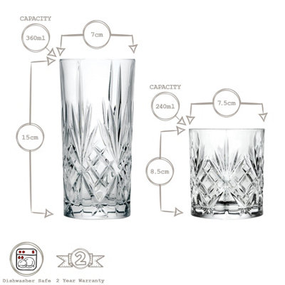 RCR Crystal Melodia Glassware Set - 24pc