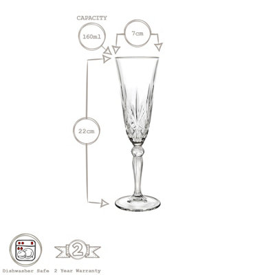 RCR Crystal Melodia Red & White Wine Glasses & Champagne Flutes Set - 18pc