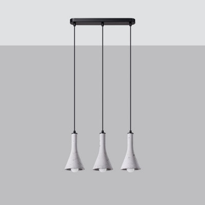 Rea Concrete Grey 3 Lights Modern Pendant Ceiling Light