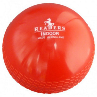 Readers Indoor Cricket Ball Red/White (One Size)