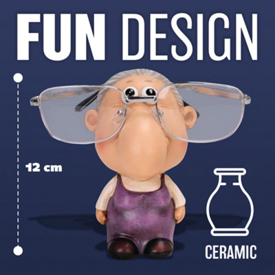 READING GLASSES HOLDER STAND NOSE RACK SPECTACLE GIFT SUNGLASSES SPECS ...