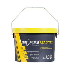 Ready Mixed Wallpaper Paste Adhesive Mix 5kg Anaglypta Added PVA Mould Resistant