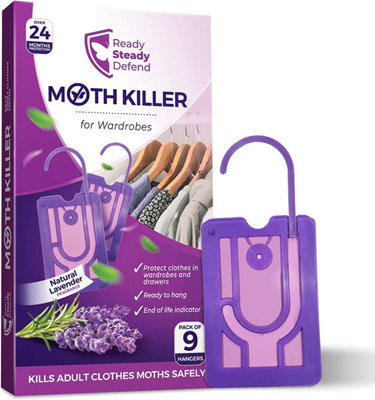 Zero In Multi-Hook Clothes Moth Killer, Scent-Free, Space-Saving Repellent,  Kills Clothing Moths, Larvae and Eggs, 6 Months Protection 