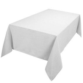 ReadyRange Plain Rectangular Tablecloth White (Large)