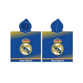 Real Madrid 100% Cotton Hooded Towel Poncho