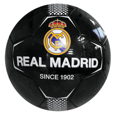 Real Madrid CF Since 1902 26 Panel Football Black (One Size)