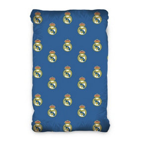 Real Madrid Club Crest 100% Cotton Single Fitted Sheet