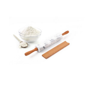 Real Marble Rolling Pin with Stand
