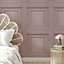 Realisitc Wood Panel Coving Effect Modern Feature Blush Light Pink Wallpaper  FULL ROLL - Pink Panel 8488