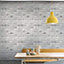 Realistic 3D Grey Vintage Brick Effect Rustic Textured Vinyl Wallpaper A28903