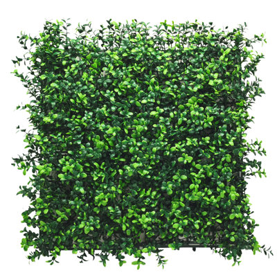Realistic Artificial Plant Flower Living Wall Panels -1M X 1M - Boxwood