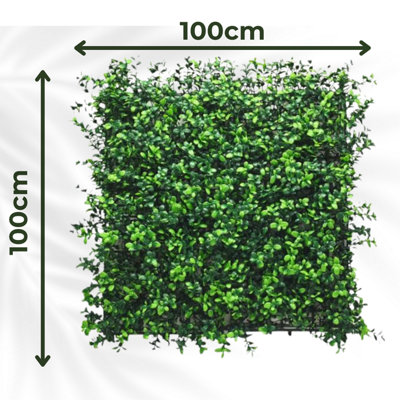 Realistic Artificial Plant Flower Living Wall Panels -1M X 1M - Boxwood