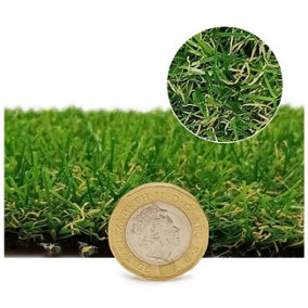 Realistic Fake Grass, Synthetic Fake Grass For Patio Lawn, Pet-Friendly ArtificIal Grass-11m(36'1") X 2m(6'6")-22m²