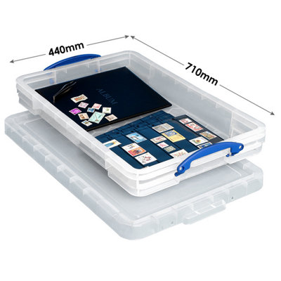 Really Useful 20 Litre Versatile Clear Storage Box: Stackable, Transparent, Versatile, Secure Solution for Effortless Storage