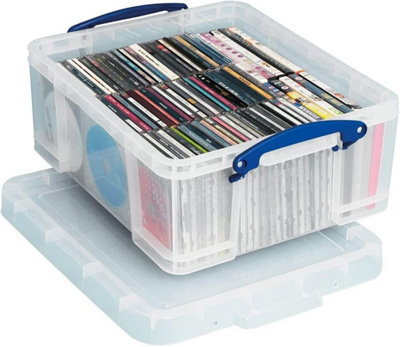 Really Useful Box Plastic Storage 18 Litre Clear