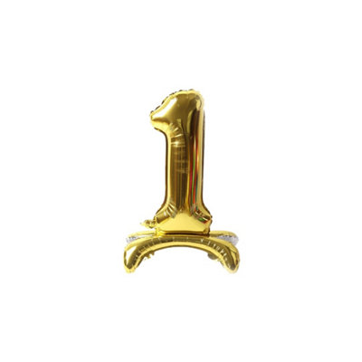 Realmax Standing Number 1 Foil Balloon Gold (One Size)