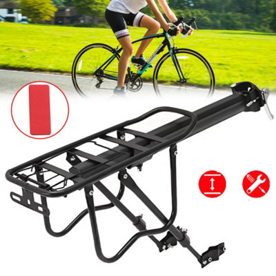 Rear Bicycle Pannier Carrier Bag Luggage Rack Cycle Mountain Bike Alloy ...