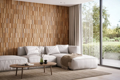 Rebel Of Styles UltraWood Vertical Solid Asian Teak Wood Wall Cladding ...