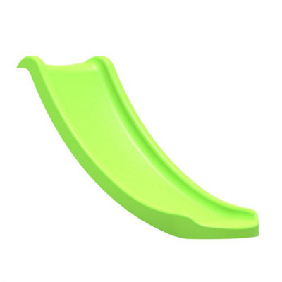 Rebo 4ft 120cm Universal Childrens Plastic Garden Kids Wave Slide - Light Green