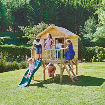 Wooden garden hot sale slide