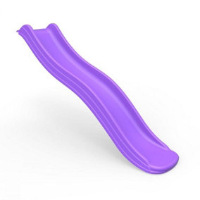Rebo 6ft 175cm Universal Childrens Plastic Garden Kids Wave Slide - Purple