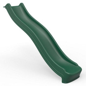 Rebo 8ft 220cm Universal Childrens Plastic Garden Kids Wave Slide - Dark Green