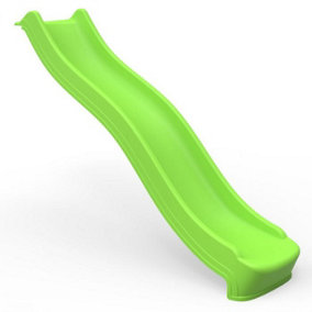 Rebo 8ft 220cm Universal Childrens Plastic Garden Kids Wave Slide - Light Green