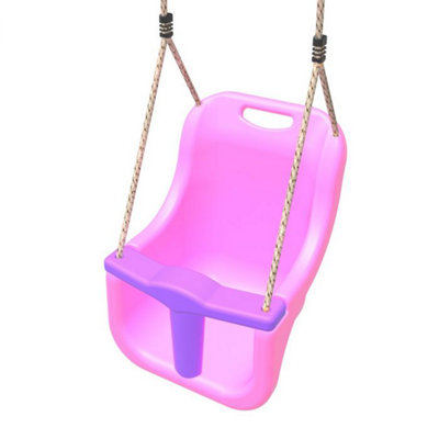 Rebo Baby Swing Seat with Soft Touch Ropes Pink