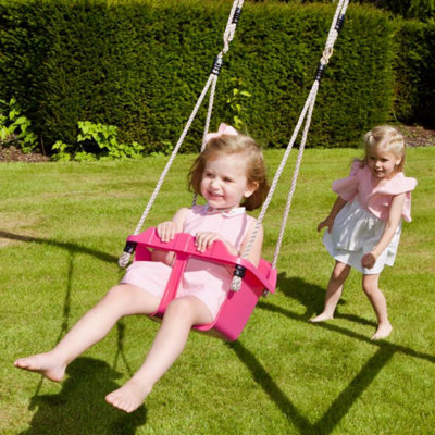 Pink baby swing seat deals