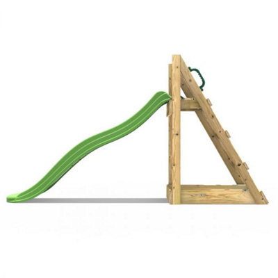 Rebo Children's Free Standing Garden Wave Water Slide with Wooden Platform - 6ft Light Green