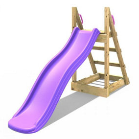 Rebo Children's Free Standing Garden Wave Water Slide with Wooden Platform - 6ft Purple
