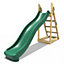 Rebo Children's Free Standing Garden Wave Water Slide with Wooden Platform - 8ft Dark Green