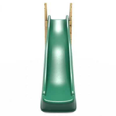 Rebo Children's Free Standing Garden Wave Water Slide with Wooden Platform - 8ft Dark Green
