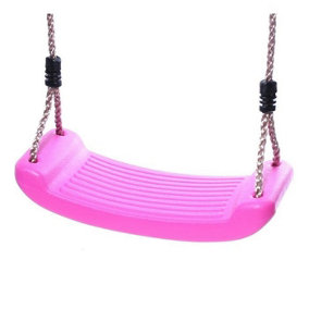Rebo Children's Swing Seat with Adjustable Ropes - Pink