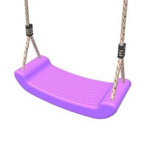 Rebo Children's Swing Seat with Adjustable Ropes - Purple