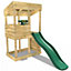 Rebo Children's Wooden Lookout Tower Playhouse with 6ft Slide - Adventure Set