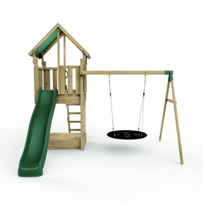 Rebo Modular Garden Wooden Climbing Frame Adventure Playset for Kids ...
