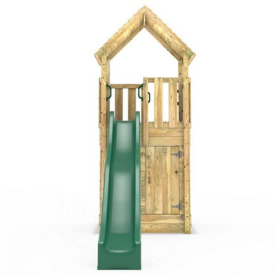 Rebo Modular Wooden Climbing Frame Adventure Playset - M7 with Den