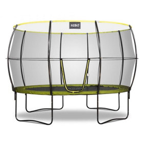 Rebo Oval Base Jump 2 Trampoline With Halo II Enclosure - 11 x 8ft