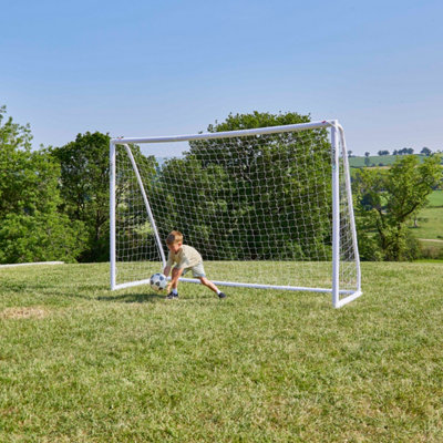 Rebo Portable PVC Locking Football Goal with Nylon Net - 10FT x 6.5FT